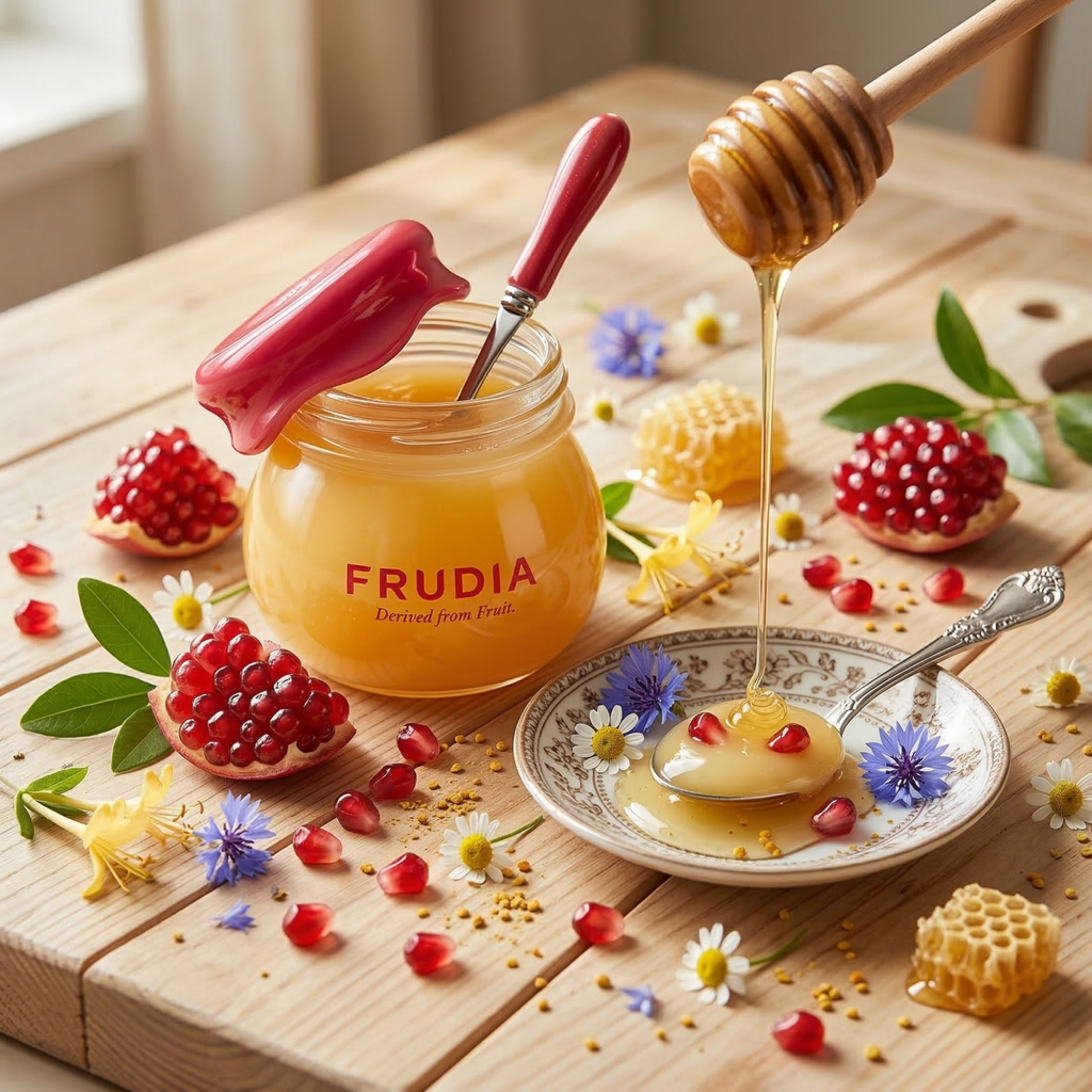 Frudia Pomegranate Honey 3-in-1 Lip Balm - Bálsamo Labial con Color y Volumen