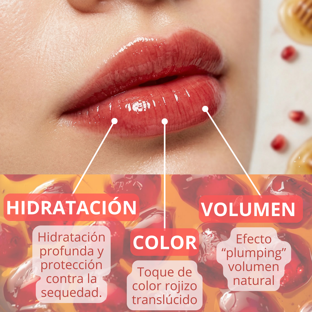 Frudia Pomegranate Honey 3-in-1 Lip Balm - Bálsamo Labial con Color y Volumen